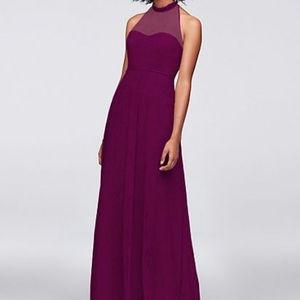 David's Bridal Sangria Bridesmaid Dress